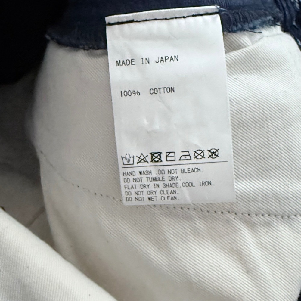 Emotionally Unavailable Shorts Cotton Geometric Print Made in Japan Navy Large - Picture 5 of 8